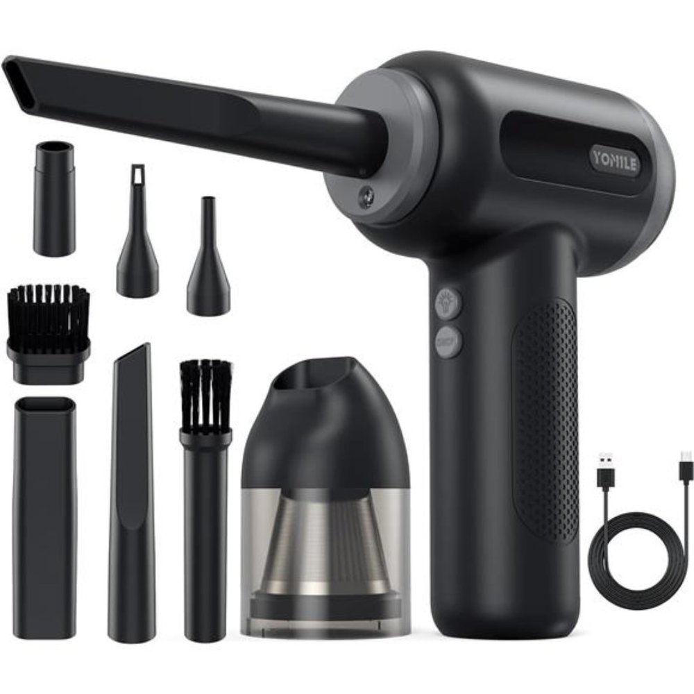 Compressed air Duster - Yomile 2 in 1 120000RPM Electric Air Blower, 9000mAh